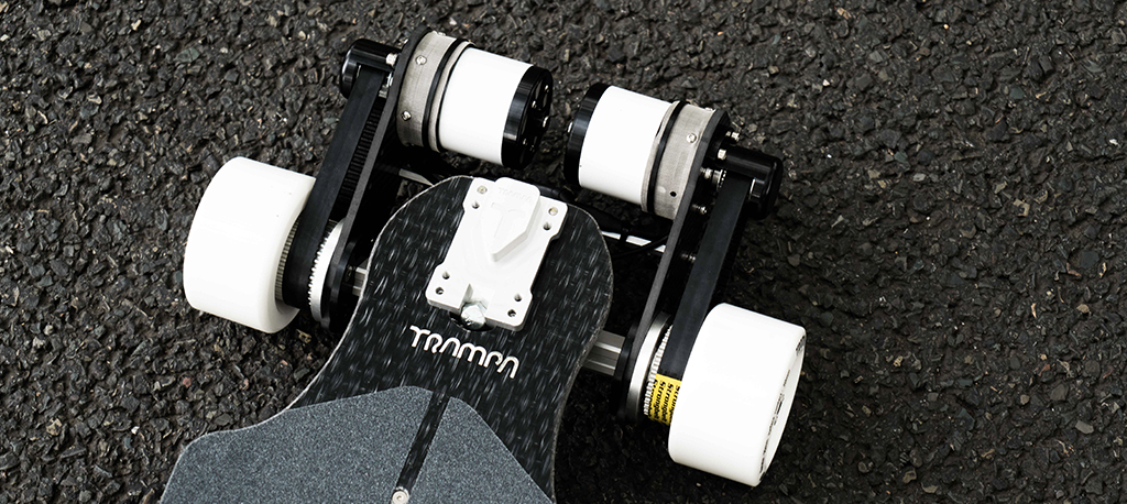 TRAMPA's 12FiFties ORRSOM Electric Longboard with STICKIES Longboard wheels TWIN MOTOR - FULLY LOADED