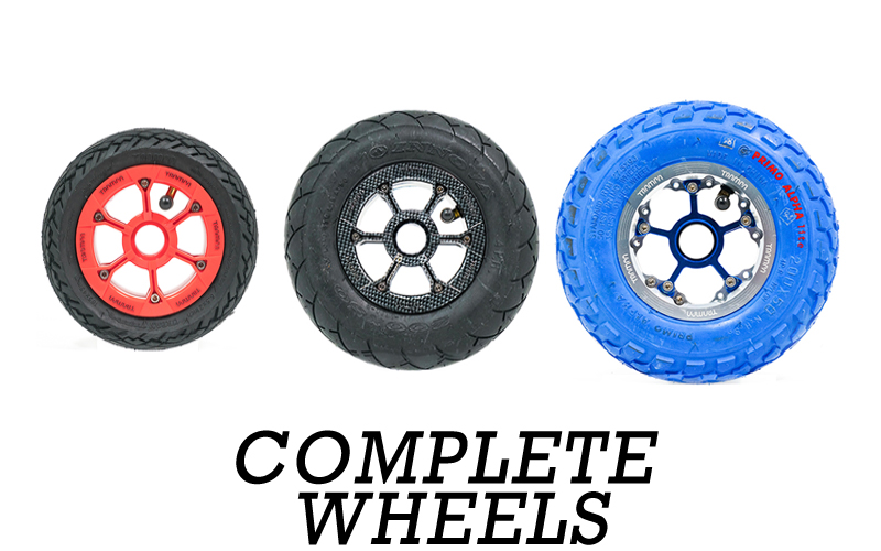 TRAMPA wheels come in a variety of sizes 7, 8 & 9 Inch. Using Trampa Bearings & Reducer sleeves TRAMPA wheels will fit onto 9.525mm, 10mm & 12mm Axles. 
