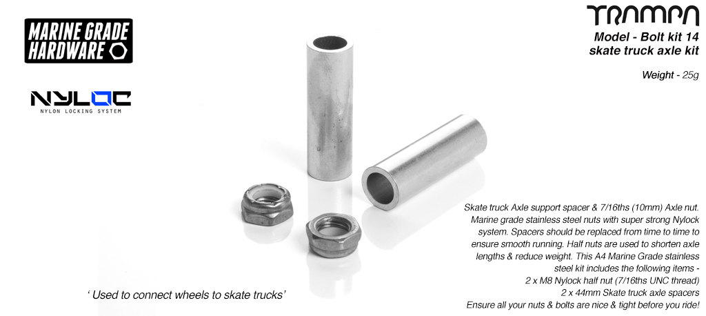 40 Pieces/Pack Skateboard Longboard Trucks Wheels Replacement Axle Nuts 