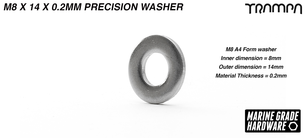 M8 A4 MARINE GRADE STAINLESS STEEL FORM A WASHERS THICK WASHER FIT BOLTS SCREWS 