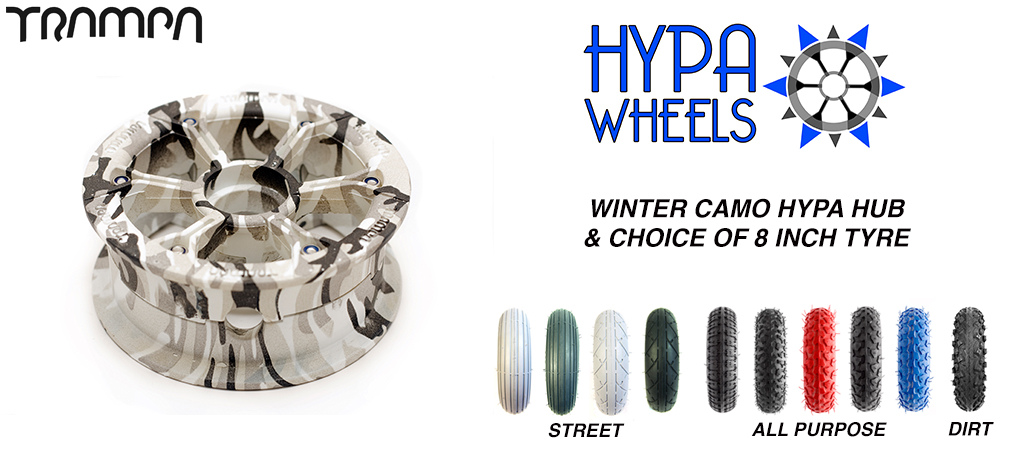 Winter Camo Hypa hub & Custom 8 inch Tyre