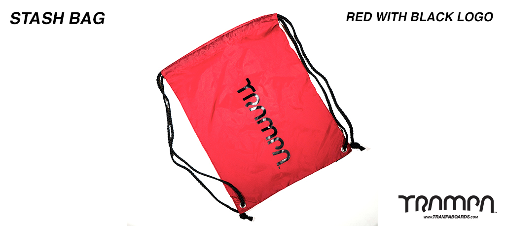 Stash Bag - Red with Black Logo