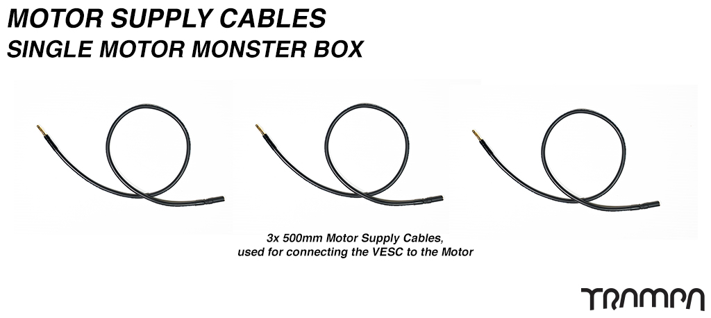 Monster Box VESC to MOTOR Cables - Single Motor