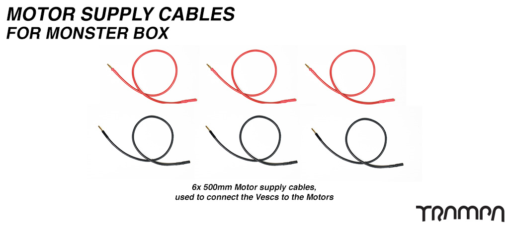 Monster Box VESC to MOTOR Cables - TWIN Motor 