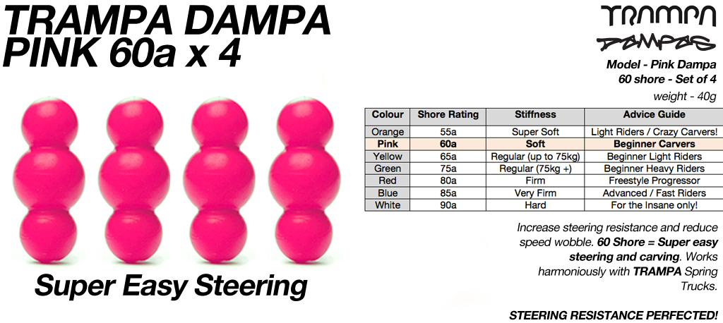 PINK TRAMPA Dampa's 65 Shore - SUPER Soft