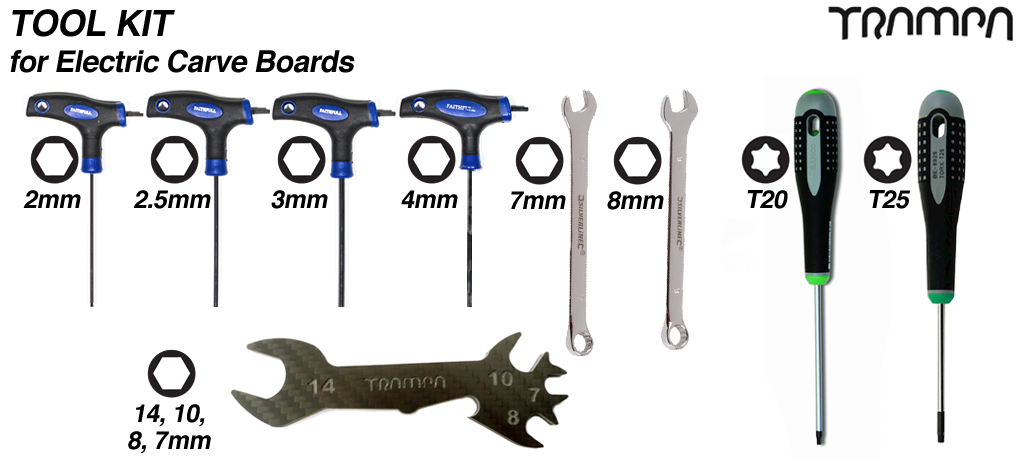Standard Tool Kit for Electric Carve Boards