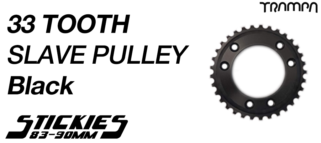 33 Tooth Slave Wheel for 83mm & 90mm Longboard Wheels BLACK - High Speed