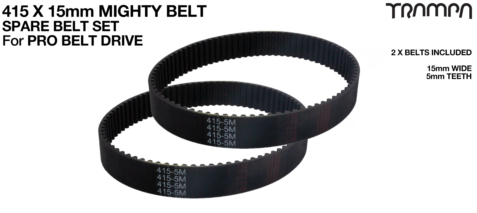 415 x 15 MIGHTY HTD x2 - Special Offer for PRO BELT DRIVE Boards