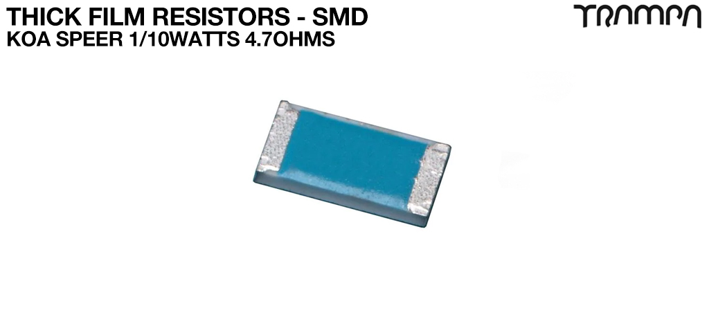 Thick Film Resistors - SMD / KOA Speer 1/10watts 4.7ohms