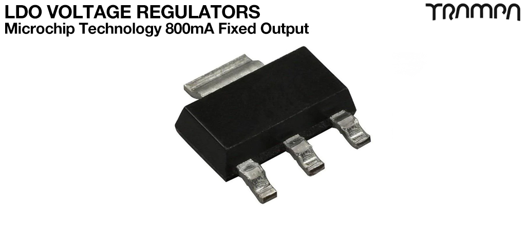 LDO Voltage Regulators / Microchip Technology 800mA Fixed Output