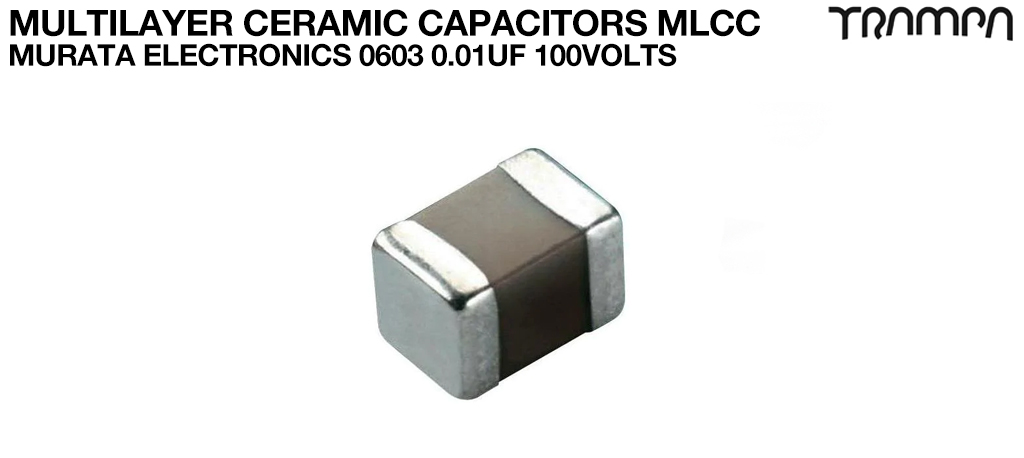 Multilayer Ceramic Capacitors MLCC / Murata Electronics 0603 0.01uF 100volts