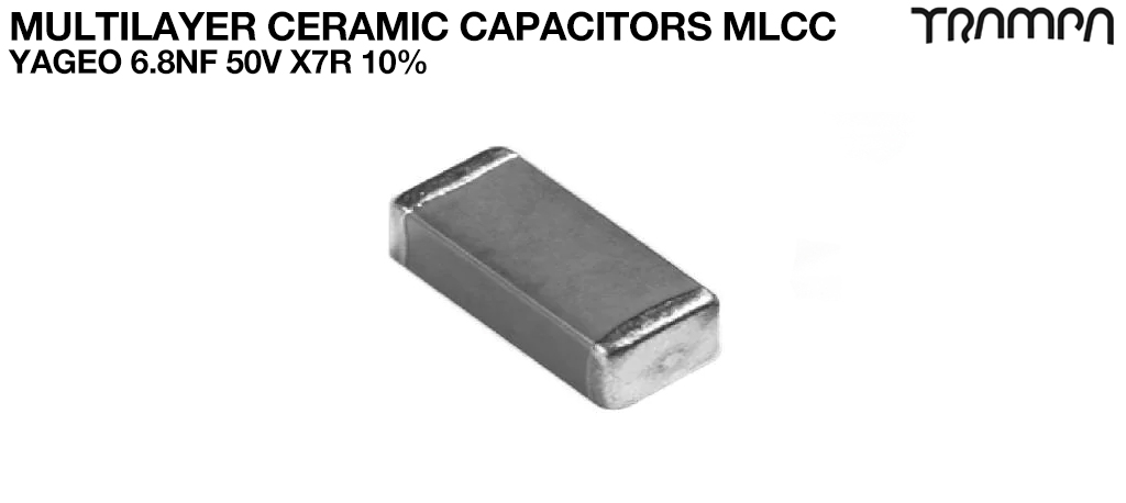 Multilayer Ceramic Capacitors MLCC / YAGEO 6.8nF 50V X7R 10%