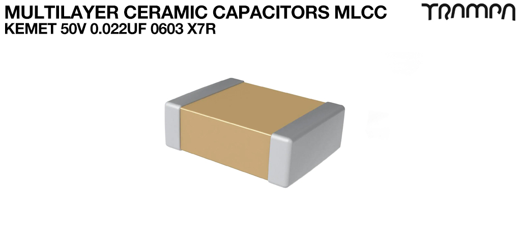 Multilayer Ceramic Capacitors MLCC / KEMET 50V 0.022uF 0603 X7R