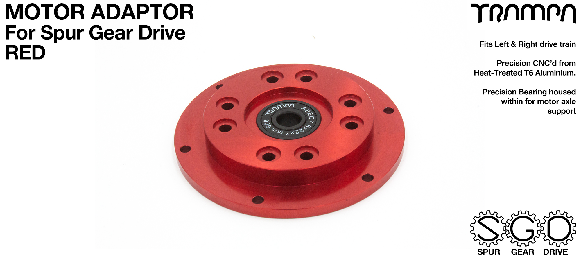 SPUR Gear Drive Motor Adaptor RED