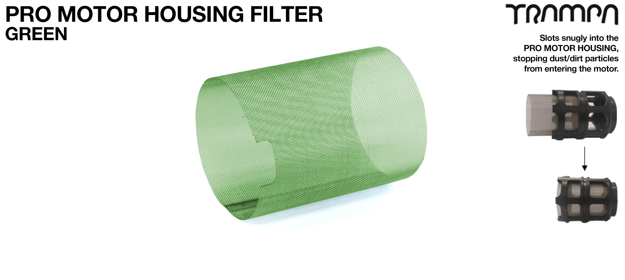 MkII FULL Motor Protection Cover & MESH FILTER - GREEN
