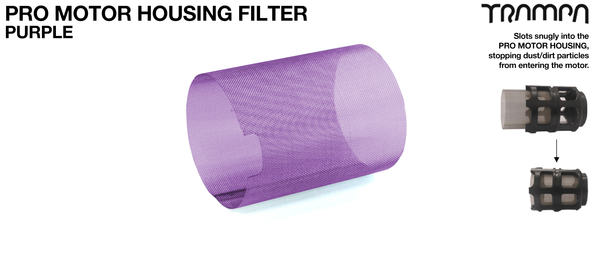 MkII FULL Motor Protection Cover & MESH FILTER - PURPLE