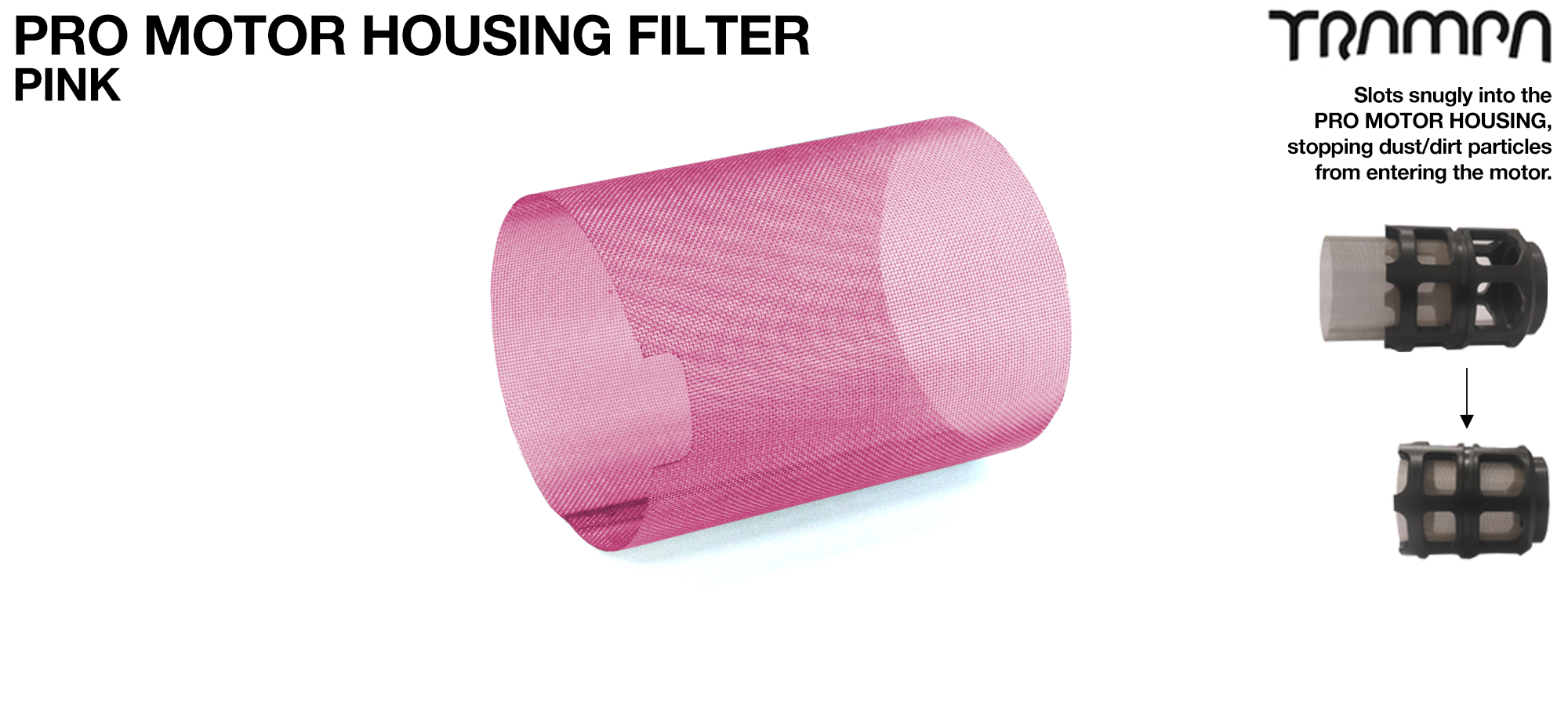 MkII FULL Motor Protection Cover & MESH FILTER - PINK