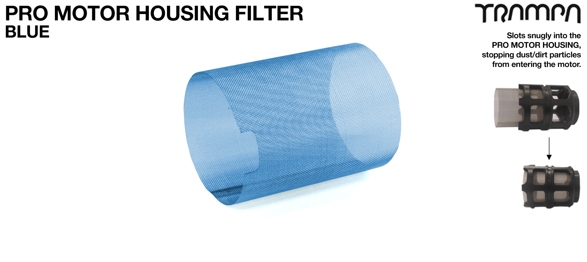 MkII FULL Motor Protection Cover & MESH FILTER - BLUE