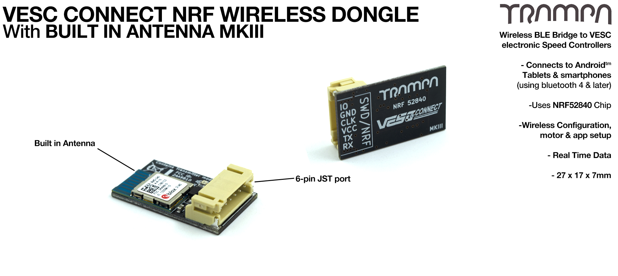 VESC Connect NRF Wireless Dongle with INTEGRATED Antenna 