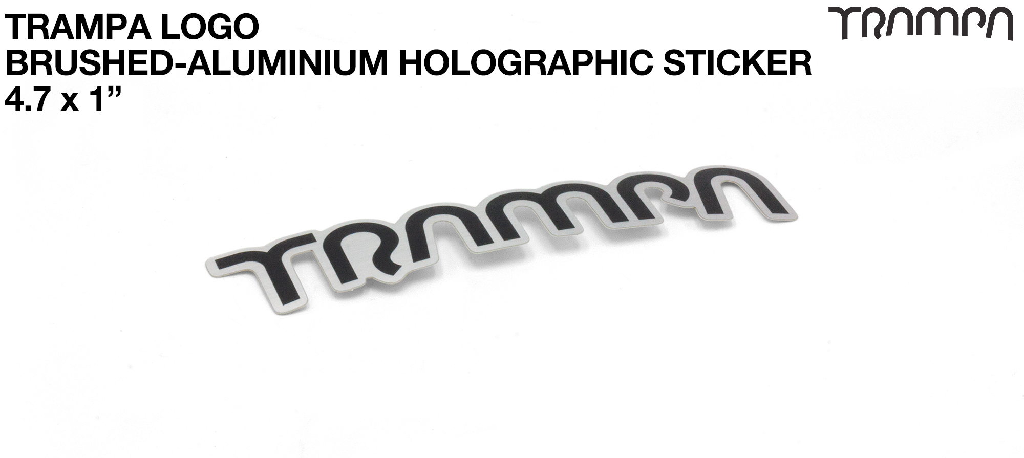 TRAMPA Brushed-Aluminium Holographic Sticker - BLACK