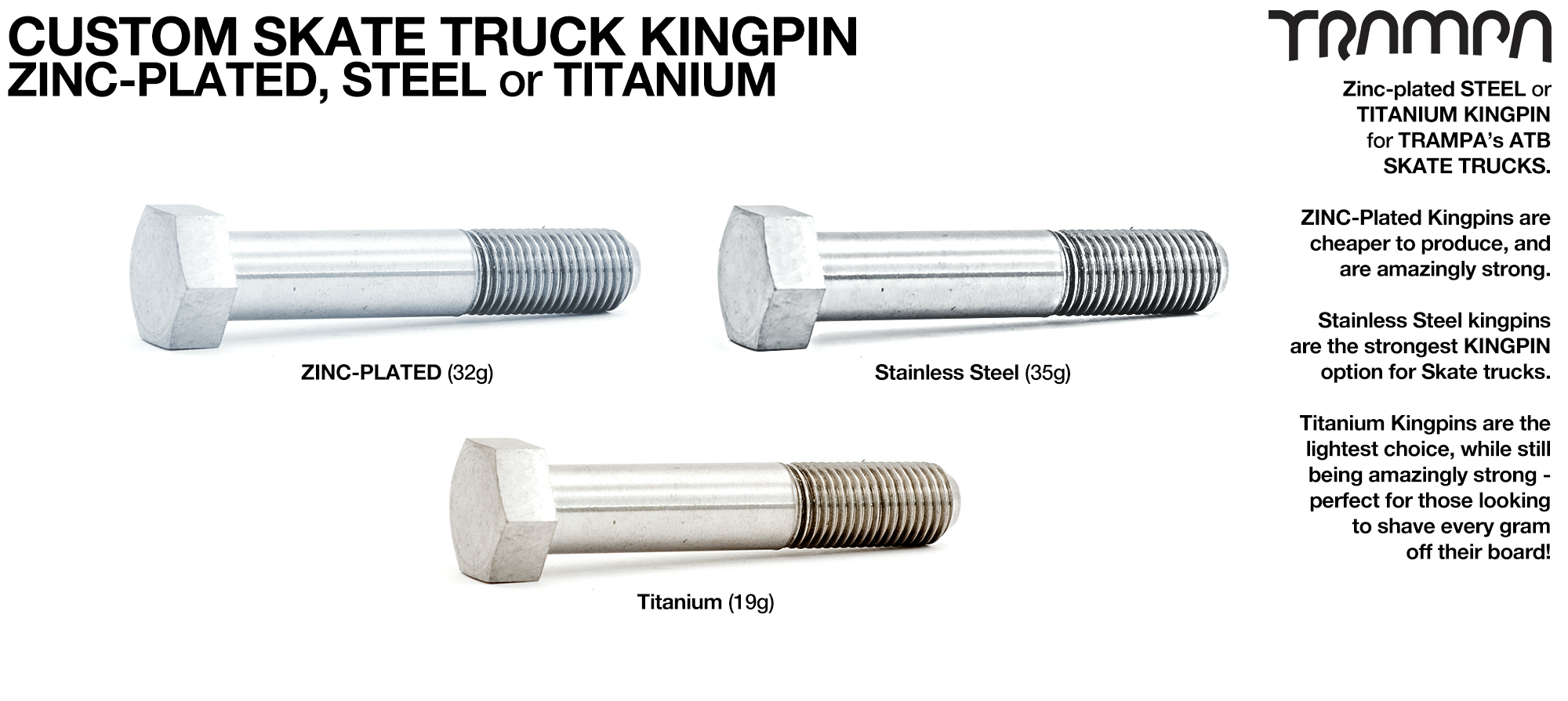 Skate Truck Kingpin Custom
