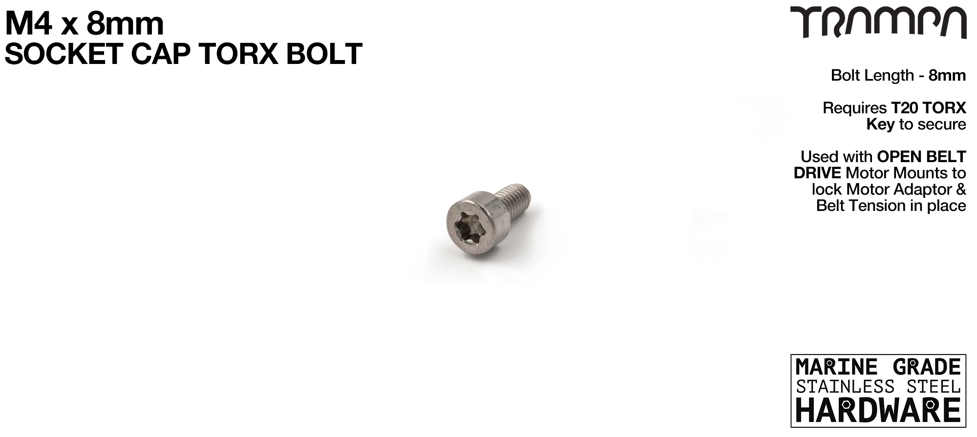 M4 x 8mm Socket Cap TORX Bolt 