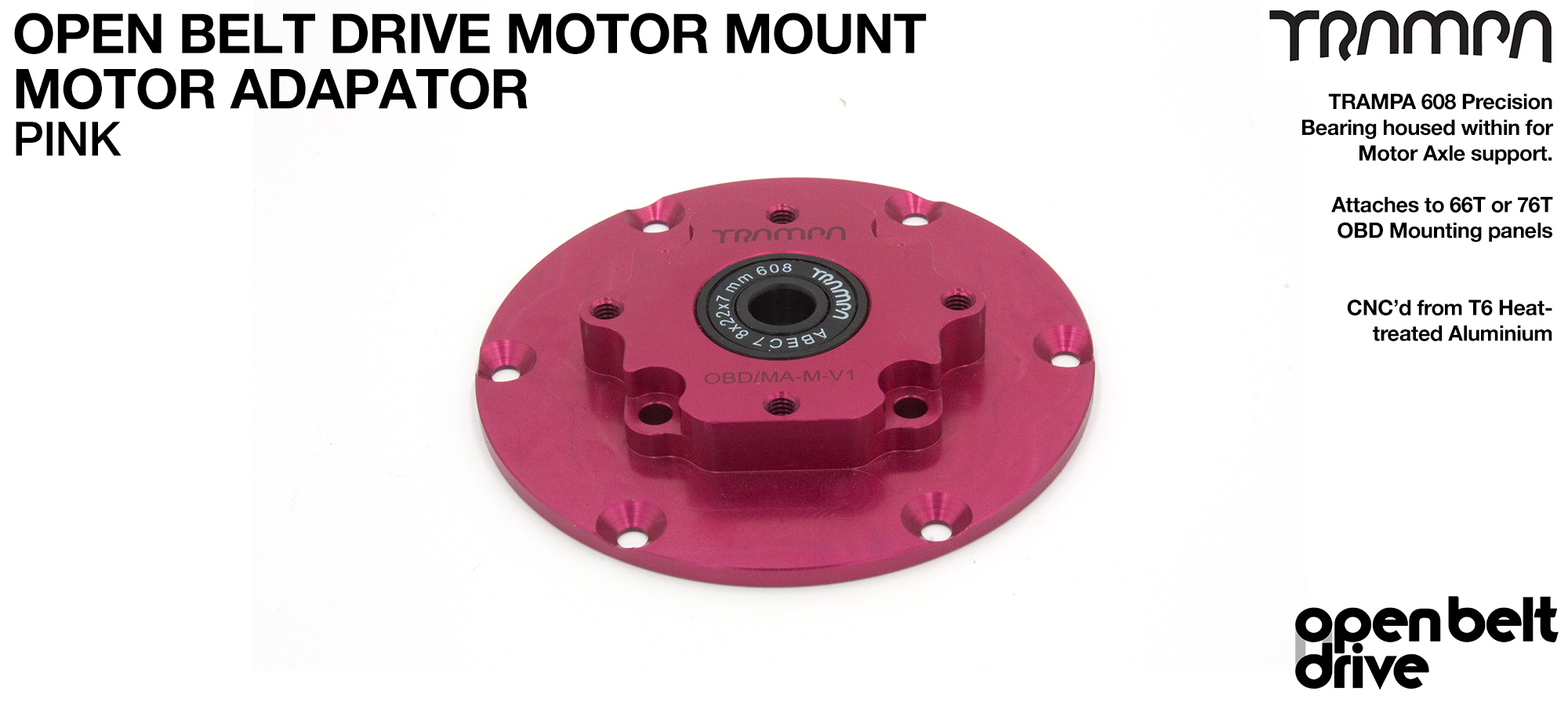 OBD Motor Adaptor with Housed Bearing - PINK