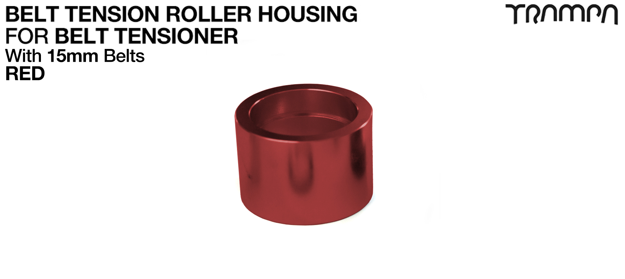 Belt Tension Roller Housing for 15mm Belts - RED