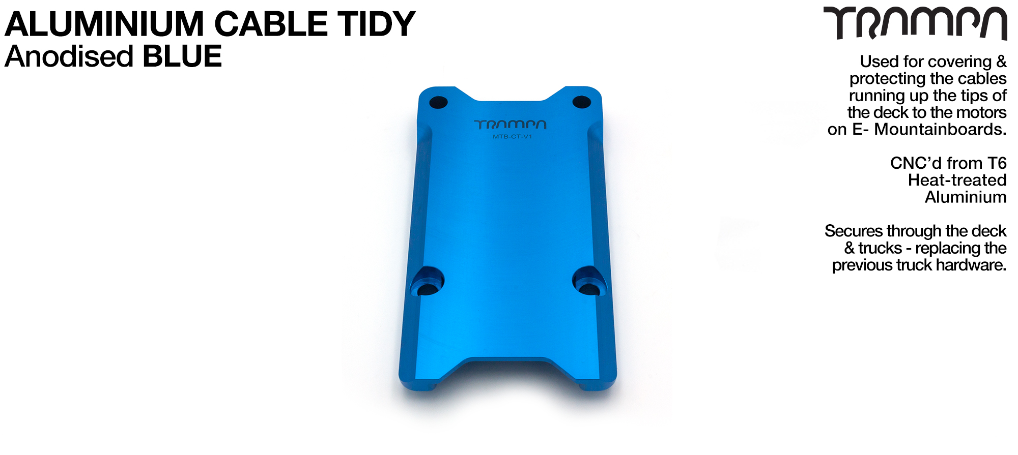 Anodised Aluminum Cable Tidy - BLUE V1
