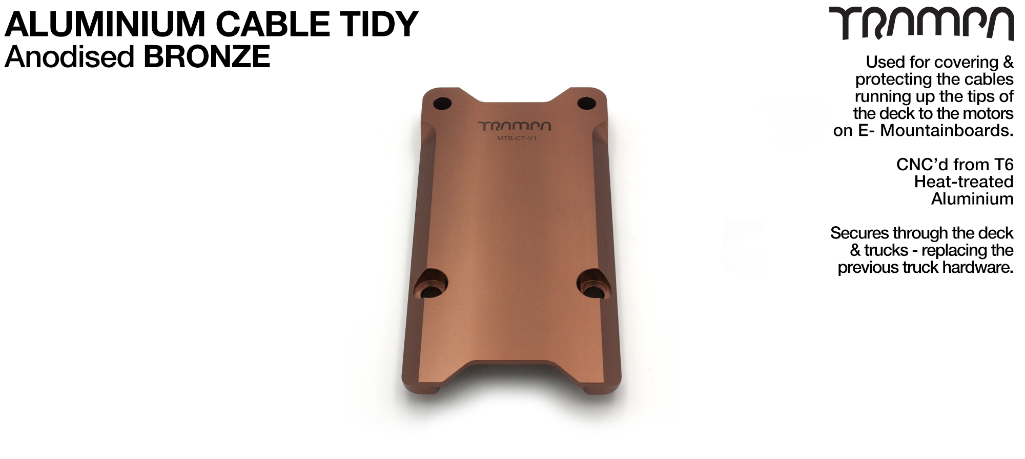Anodised Aluminum Cable Tidy - BRONZE V1