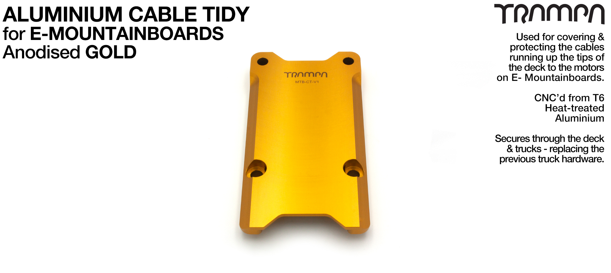 Anodised Aluminum Cable Tidy - GOLD V1
