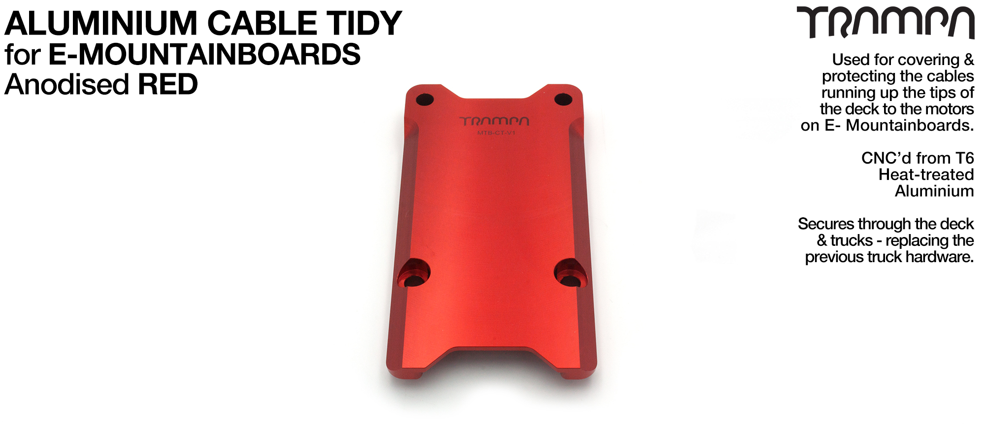 Anodised Aluminum Cable Tidy - RED V1