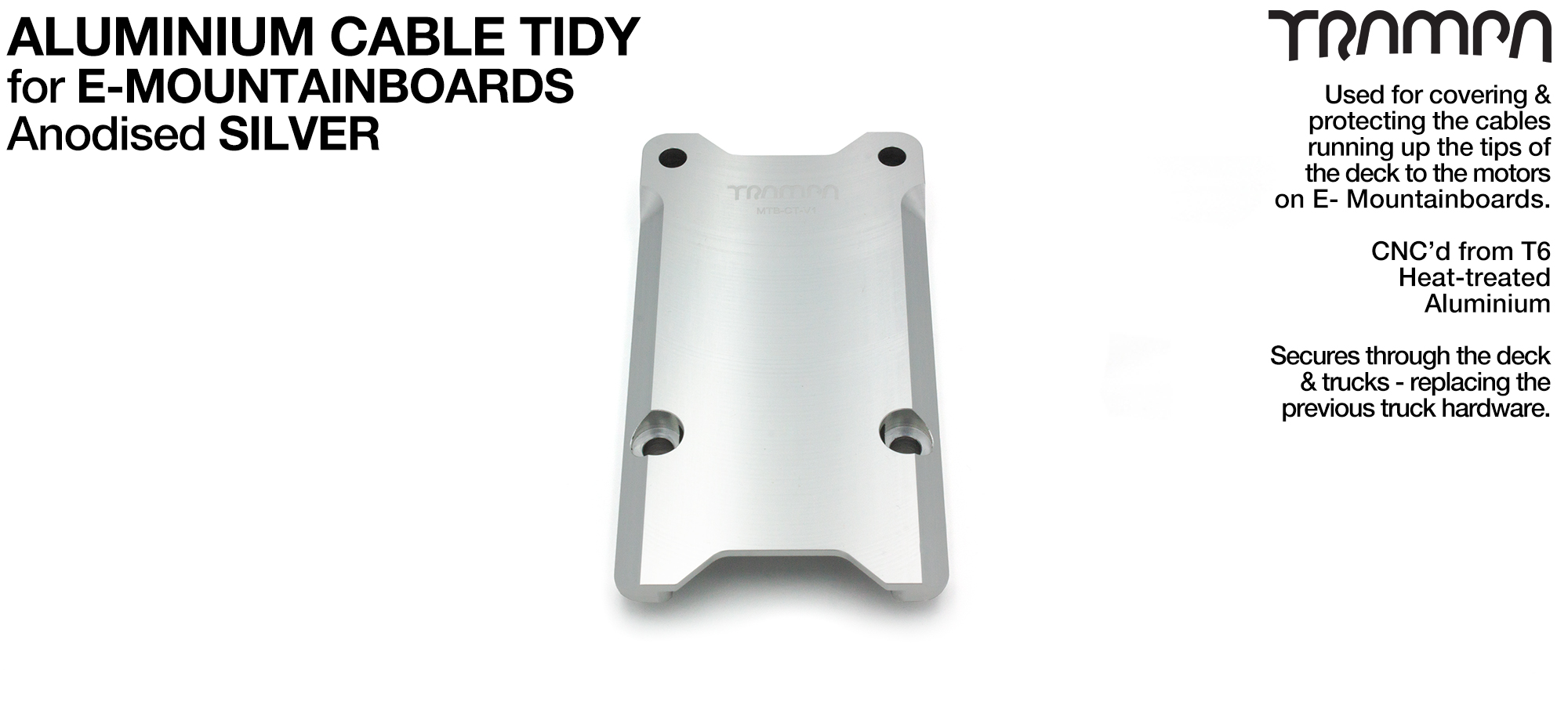 Anodised Aluminum Cable Tidy - SILVER V1