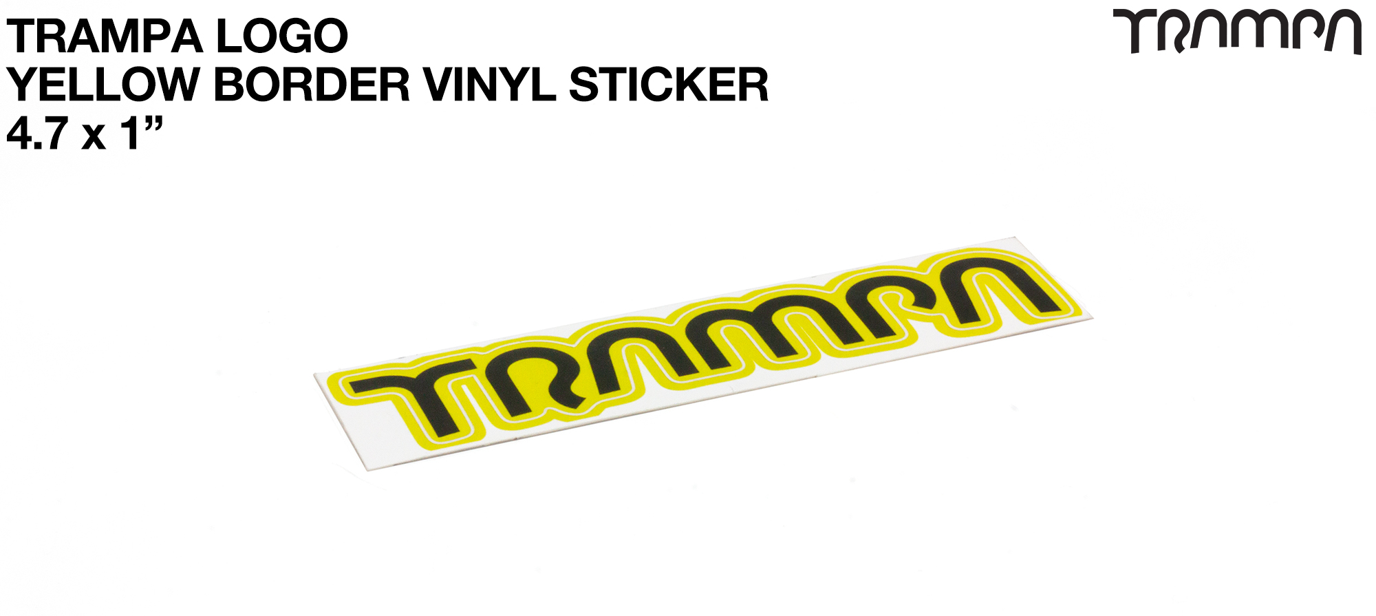 TRAMPA Yellow Border Vinyl Sticker