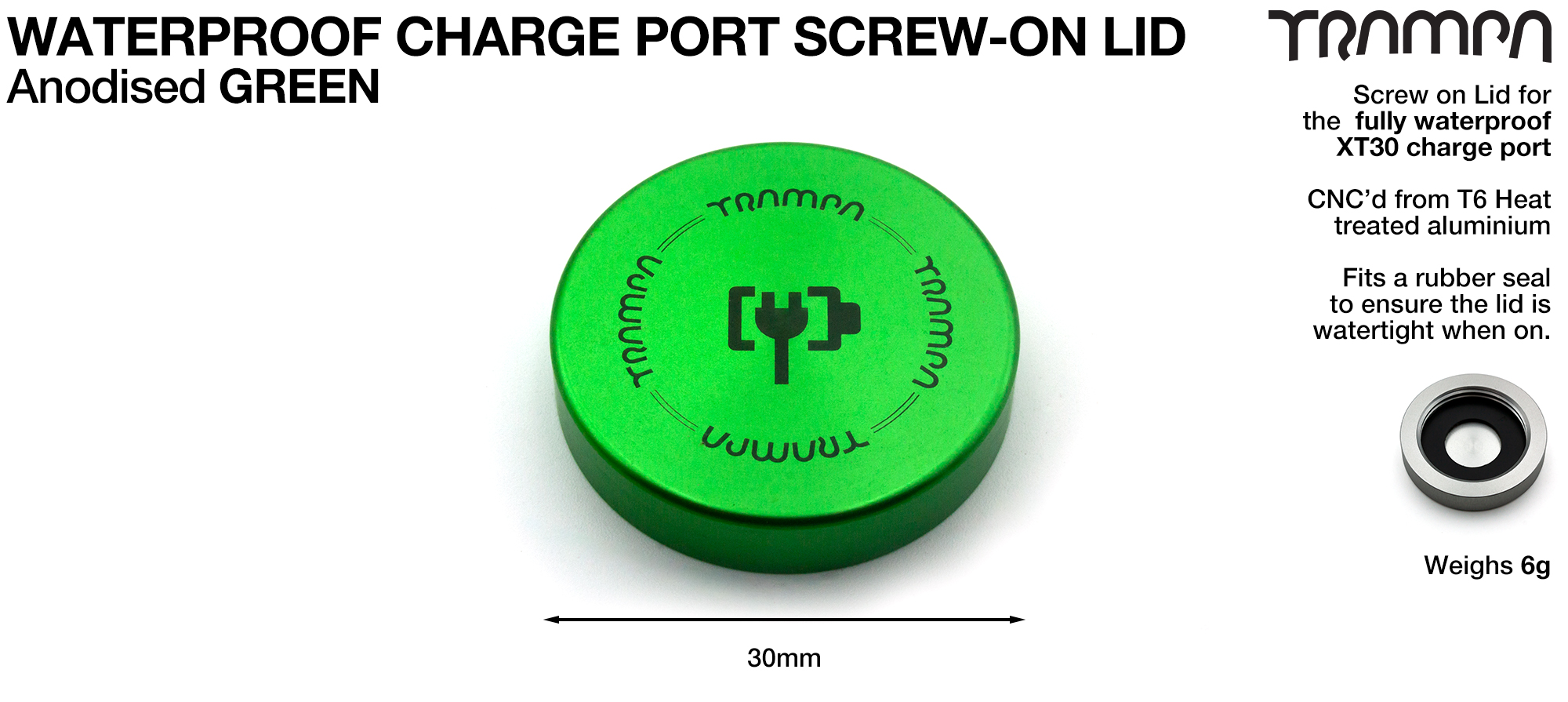 14FIFTIES Charge Point TOP - Anodised GREEN