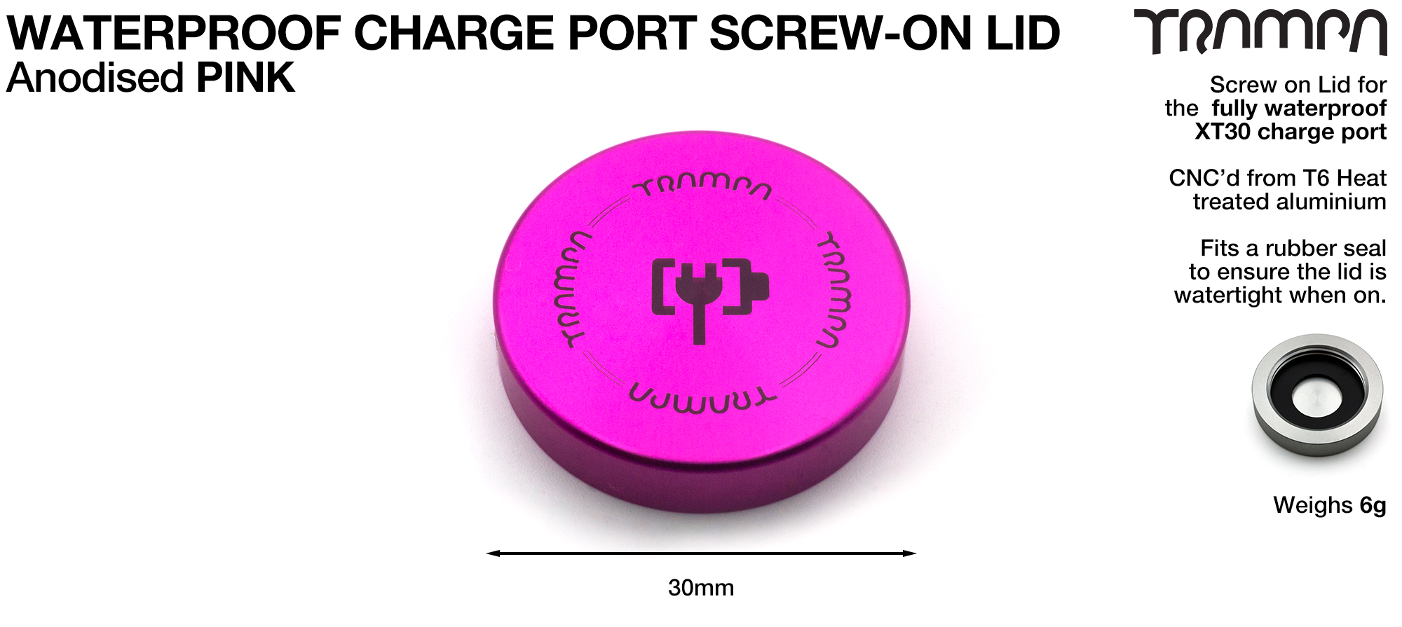 14FIFTIES Charge Point TOP - Anodised PINK