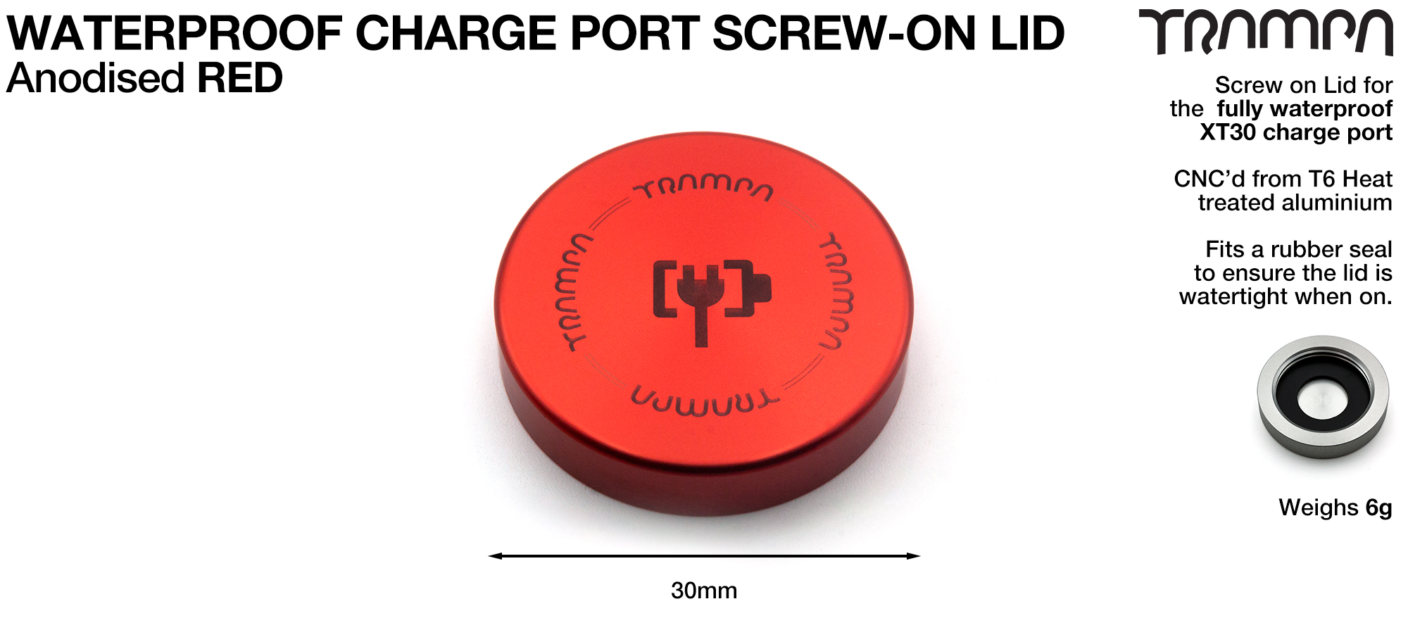 Charge Point TOP - Anodised RED