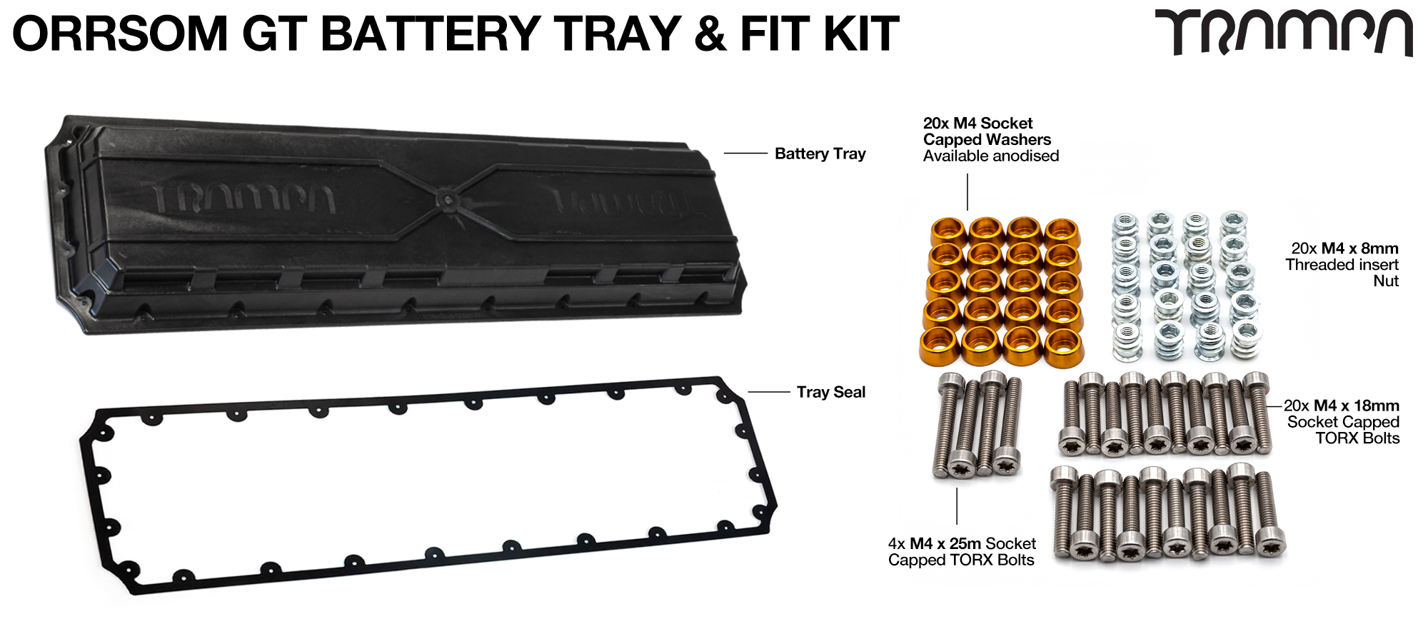 ORRSOM GT BATTERY Tray & fix kit