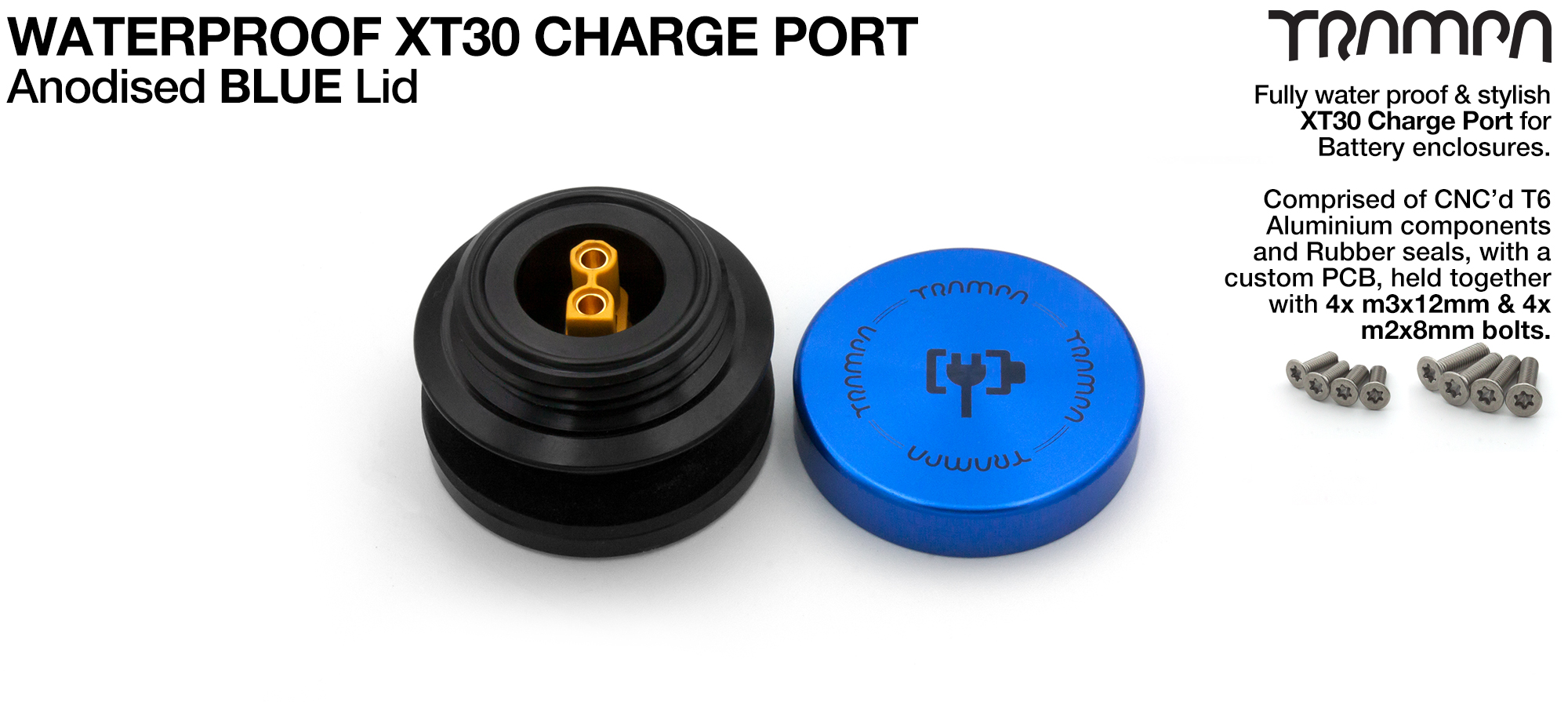 ORRSOM GT XT30 WATERPROOF Charge Port - BLUE