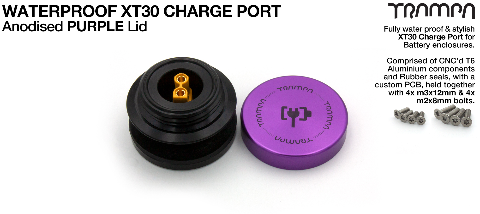 ORRSOM GT XT30 WATERPROOF Charge Port - PURPLE