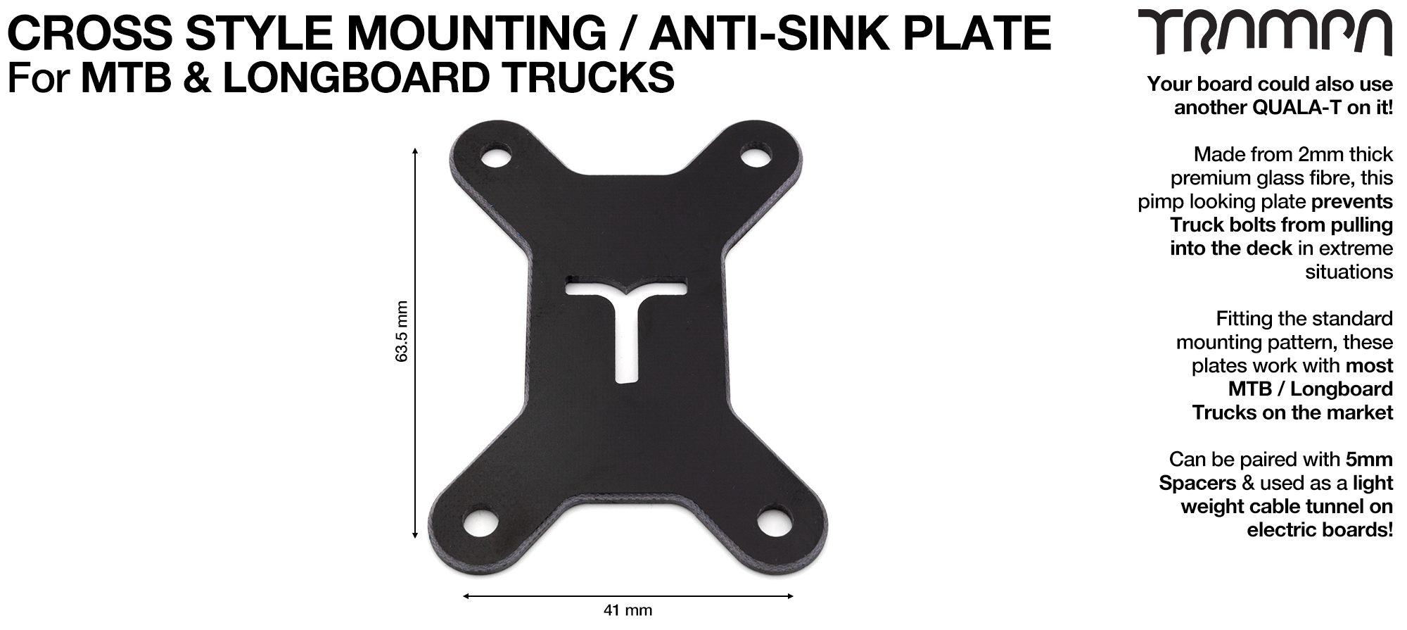 CROSS Style Truck Bolt Mounting Panel / Anti-Sink Plate