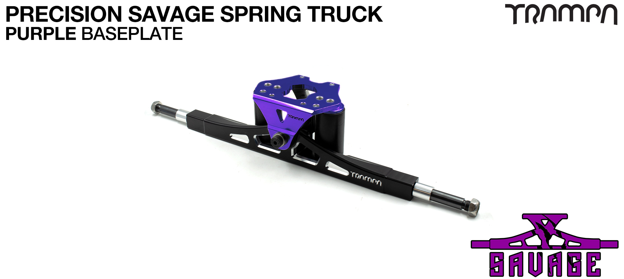 FULL CNC SAVAGE ATB TRUCK from solid Billet ALLOY, fitted with solid CRMO STEEL Axles & Kingpin - PURPLE