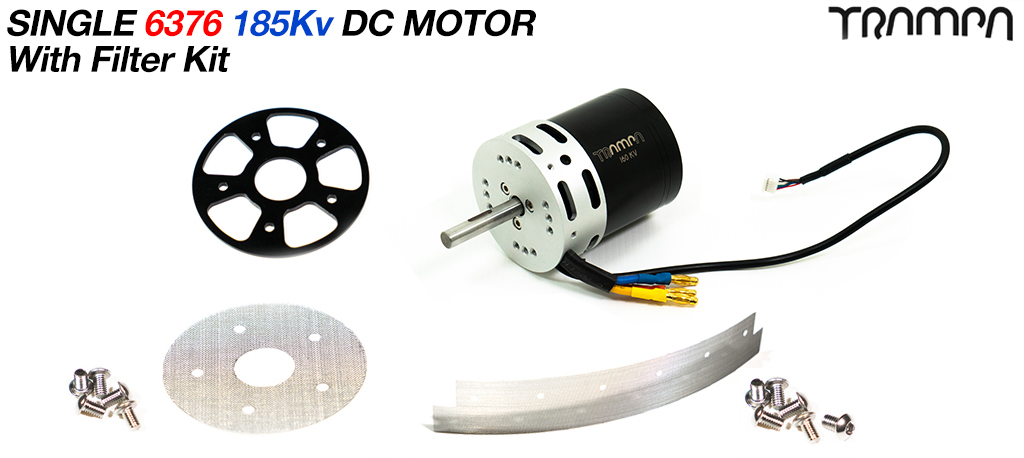 1x 6376 185Kv TRAMPA DC Motors with Basic Filters 