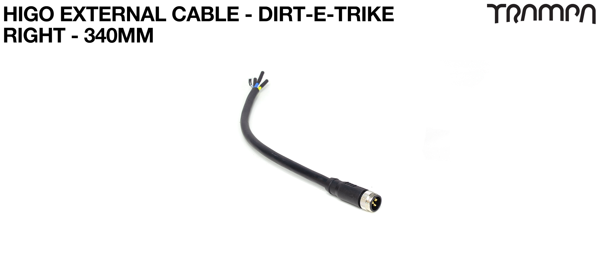 1x External HIGO Drift-E-Trike Motor Cable with PLUGS - RIGHT 340mm