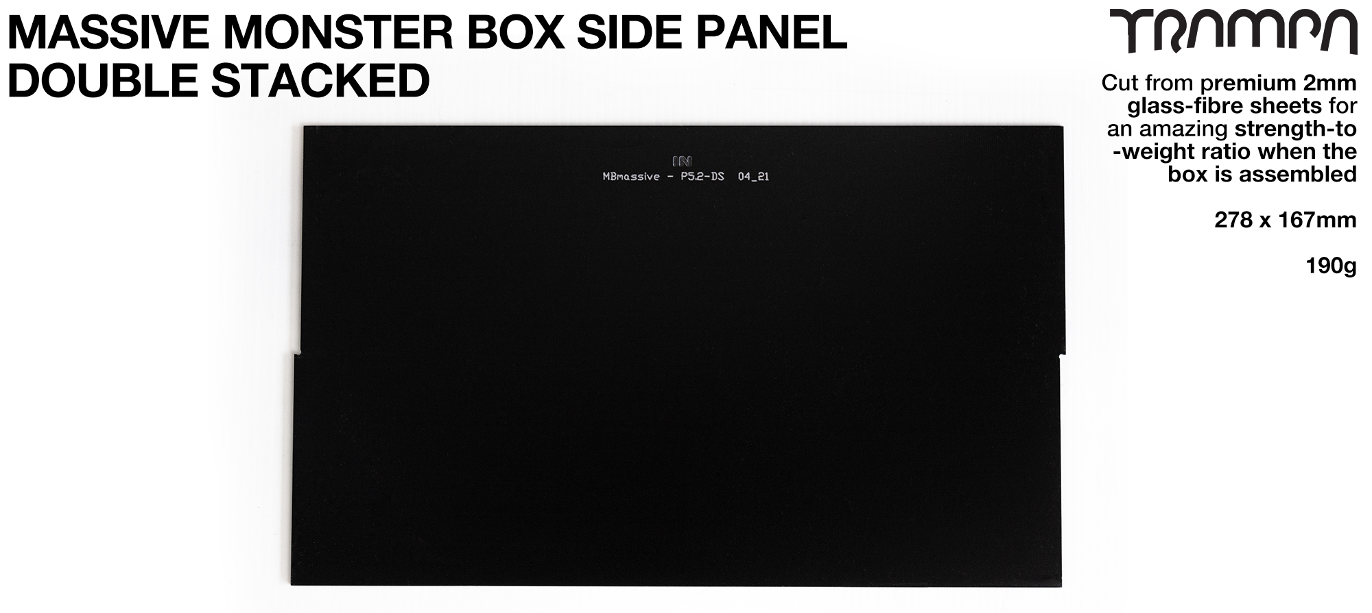 Mk III DOUBLE Stack MASSIVE Monster Box - SIDE Panel BLANK