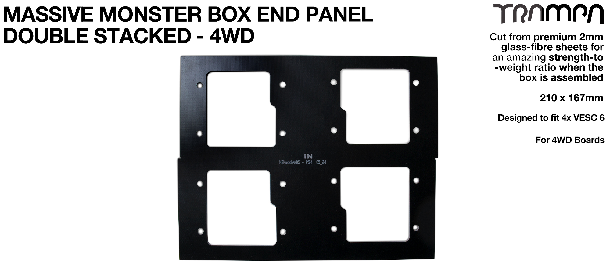 Mk III DOUBLE Stack MASSIVE Monster Box - END Panel 4x VESC 6