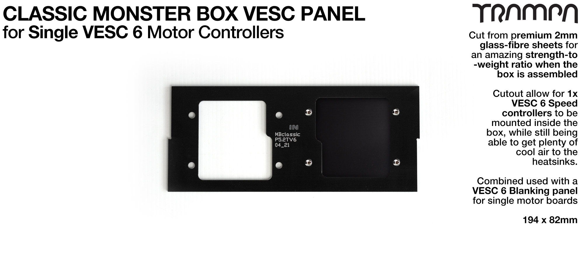 Classic monster box 1x VESC 6 Mounting panel