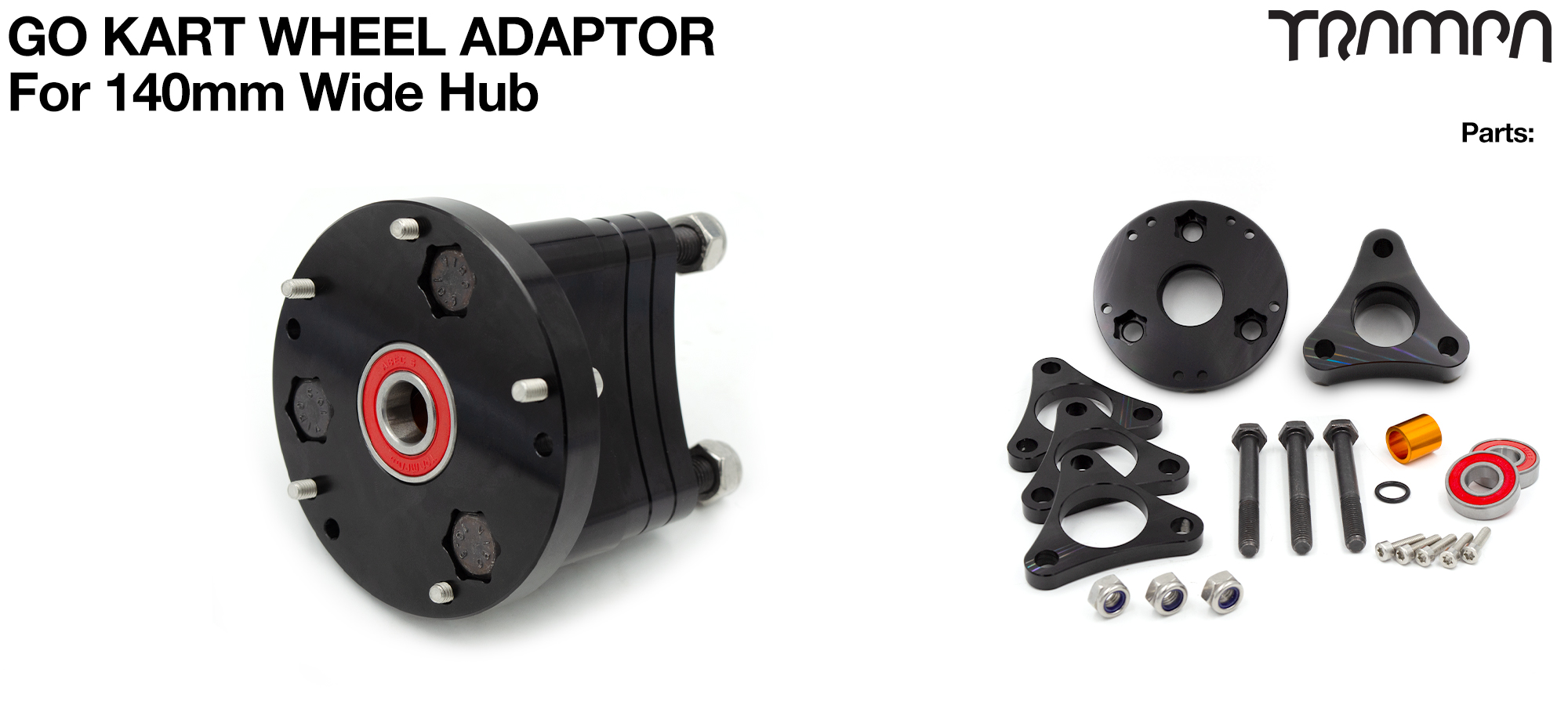Go Kart WHEEL Adaptor - REAR Wheel 140mm x1