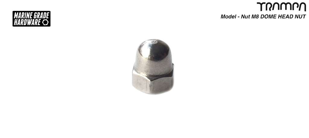 M8 Dome Head Nut - Marine Grade Stainless Steel 