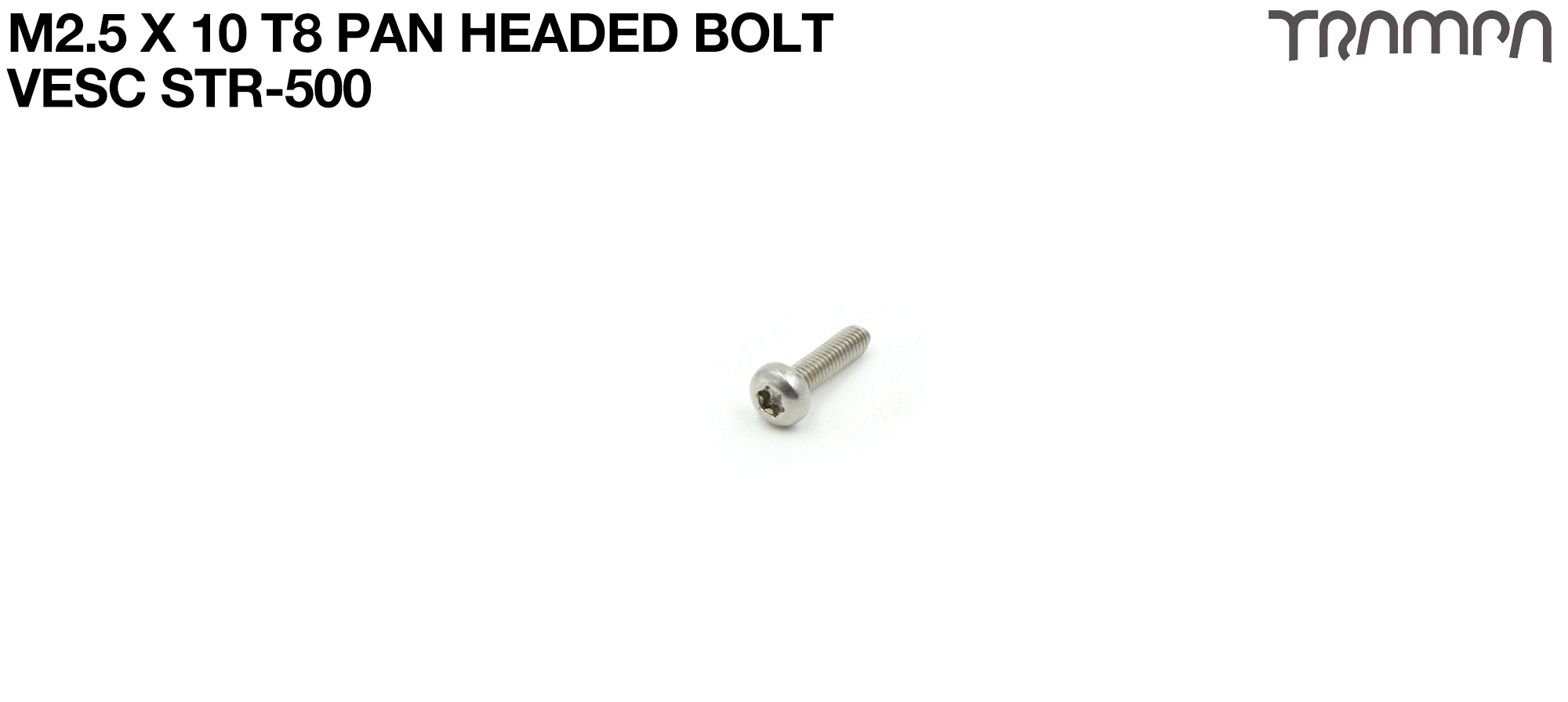 M2.5 x 10mm T8 TORX Pan Head A2 Stainless Steel